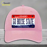 Go Boise State Novelty License Plate Hat Unconstructed Cotton / Pink