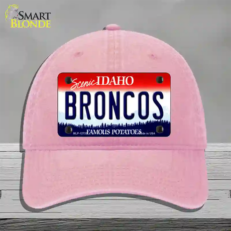 Broncos Novelty License Plate Hat Unconstructed Cotton / Pink