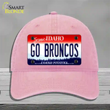 Go Broncos Novelty License Plate Hat Unconstructed Cotton / Pink