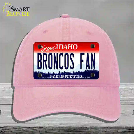 Broncos Fan Novelty License Plate Hat Unconstructed Cotton / Pink