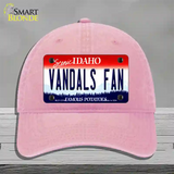 Vandals Fan Novelty License Plate Hat Unconstructed Cotton / Pink