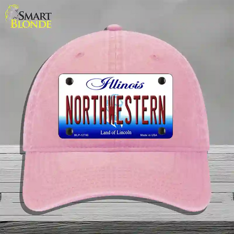 Northwestern Novelty License Plate Hat Unconstructed Cotton / Pink