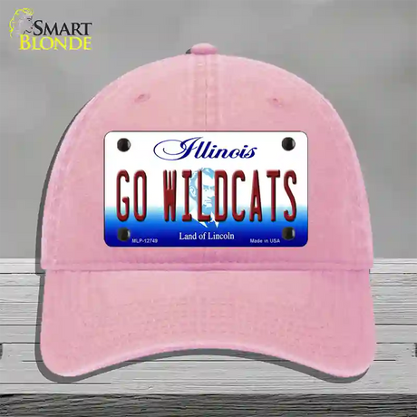 Go Wildcats Illinois Novelty License Plate Hat Unconstructed Cotton / Pink