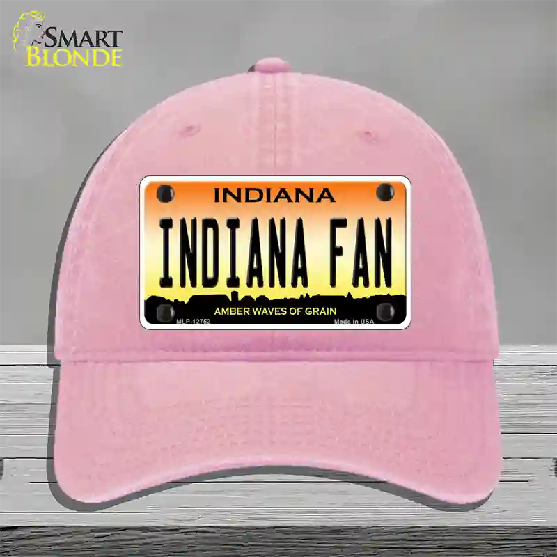 Indiana Fan Novelty License Plate Hat Tag Unconstructed Cotton / Pink