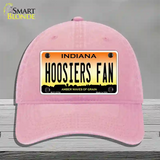 Hoosiers Fan Novelty License Plate Hat Tag Unconstructed Cotton / Pink