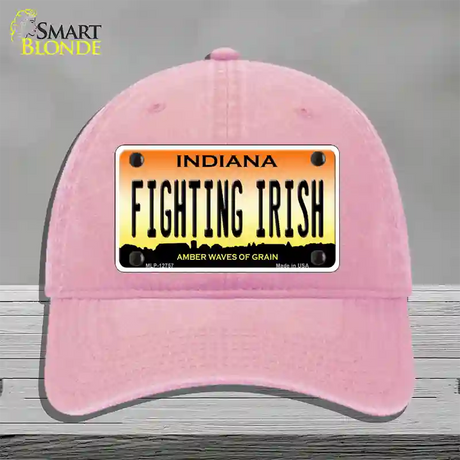 Fighting Irish Novelty License Plate Hat Tag Unconstructed Cotton / Pink