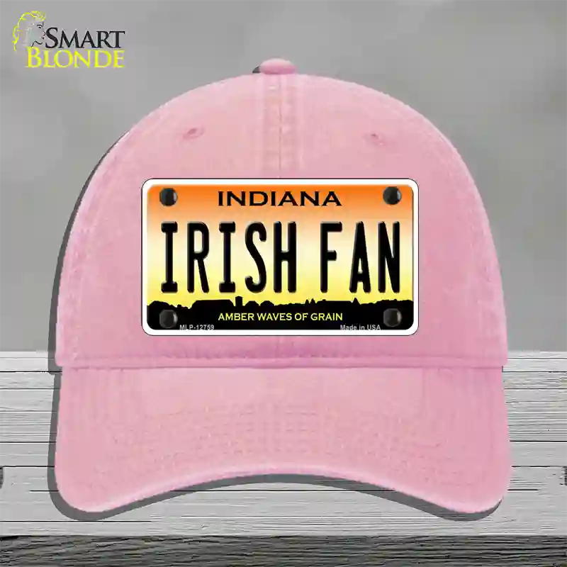 Irish Fan Novelty License Plate Hat Tag Unconstructed Cotton / Pink