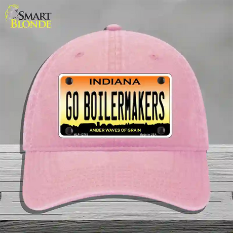 Go Boilermakers Novelty License Plate Hat Tag Unconstructed Cotton / Pink