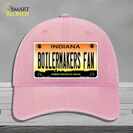 Boilermakers Fan Novelty License Plate Hat Tag Unconstructed Cotton / Pink