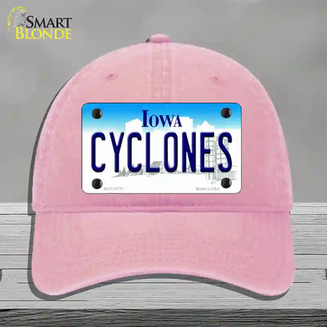 Cyclones Novelty License Plate Hat Tag Unconstructed Cotton / Pink