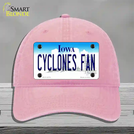 Cyclones Fan Novelty License Plate Hat Tag Unconstructed Cotton / Pink