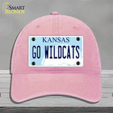 Go Wildcats Kansas Novelty License Plate Hat Tag Unconstructed Cotton / Pink