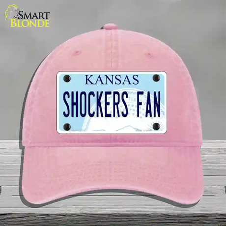 Shockers Fan Novelty License Plate Hat Tag Unconstructed Cotton / Pink