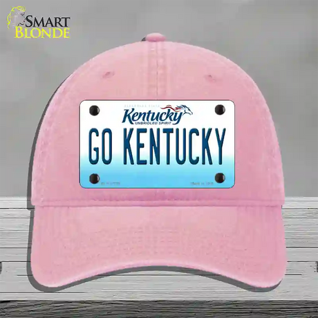 Go Kentucky Novelty License Plate Hat Tag Unconstructed Cotton / Pink