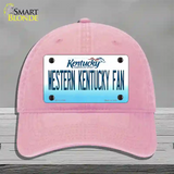 Western Kentucky Fan Novelty License Plate Hat Tag Unconstructed Cotton / Pink