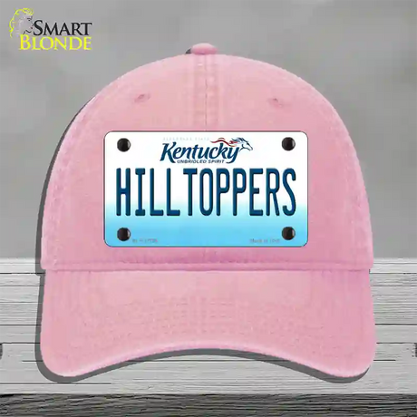 Hilltoppers Novelty License Plate Hat Tag Unconstructed Cotton / Pink