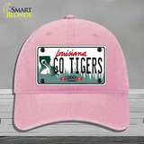 Louisiana Go Tigers Novelty License Plate Hat Tag Unconstructed Cotton / Pink