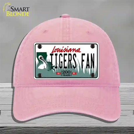 Louisiana Tigers Fan Novelty License Plate Hat Tag Unconstructed Cotton / Pink