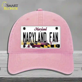 Maryland Fan Novelty License Plate Hat Tag Unconstructed Cotton / Pink