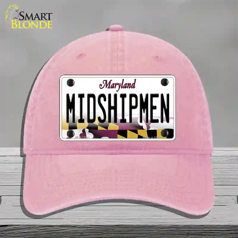 Midshipmen Novelty License Plate Hat Tag Unconstructed Cotton / Pink