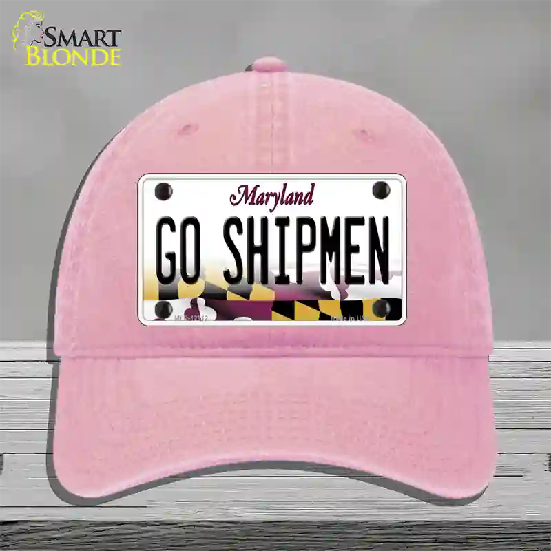 Go Shipmen Novelty License Plate Hat Tag Unconstructed Cotton / Pink