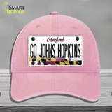 Go Johns Hopkins Novelty License Plate Hat Unconstructed Cotton / Pink