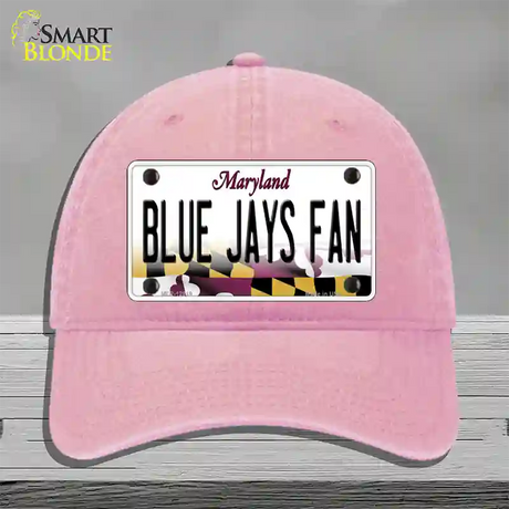 Blue Jays Fan Novelty License Plate Hat Unconstructed Cotton / Pink