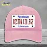 Boston College Novelty License Plate Hat Unconstructed Cotton / Pink