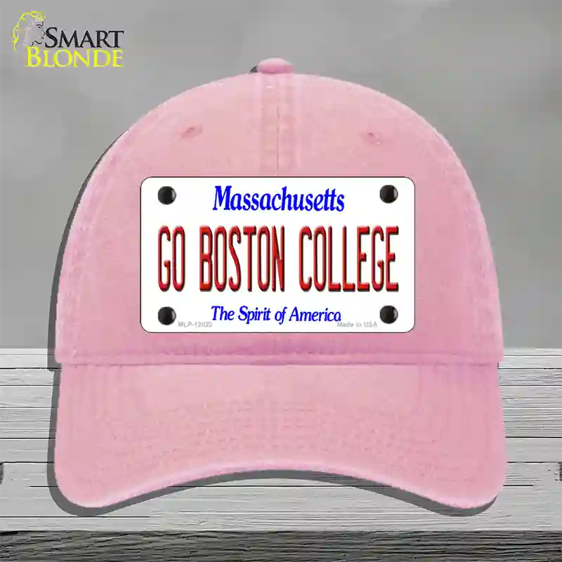 Go Boston College Novelty License Plate Hat Unconstructed Cotton / Pink