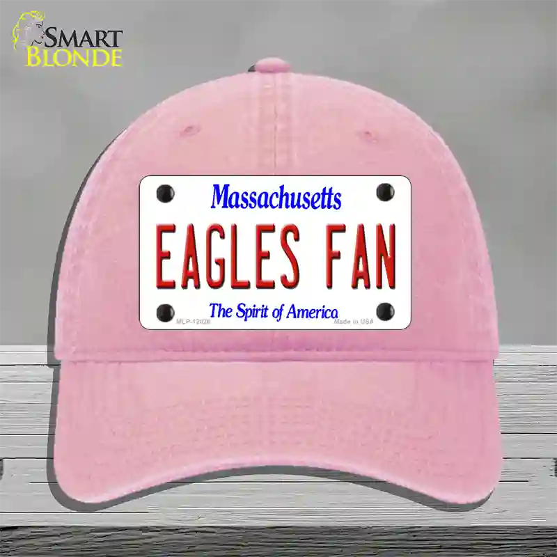 Eagles Fan Novelty License Plate Hat Unconstructed Cotton / Pink