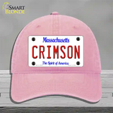 Crimson Novelty License Plate Hat Unconstructed Cotton / Pink