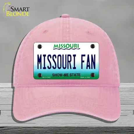 Missouri Fan Novelty License Plate Hat Unconstructed Cotton / Pink