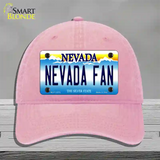 Nevada Fan Novelty License Plate Hat Unconstructed Cotton / Pink