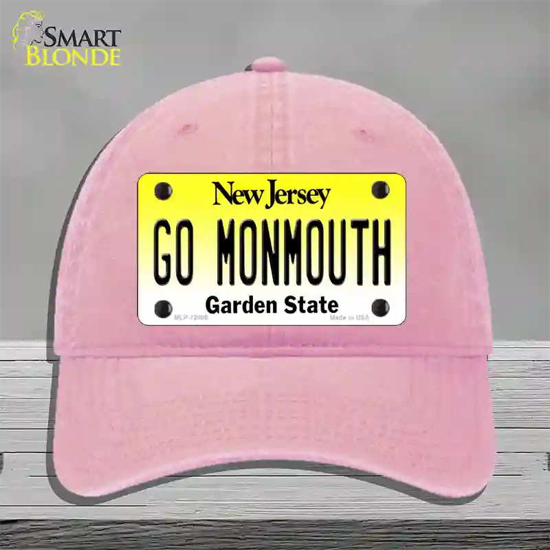 Go Monmouth Novelty License Plate Hat Unconstructed Cotton / Pink