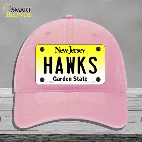 Hawks Novelty License Plate Hat Unconstructed Cotton / Pink