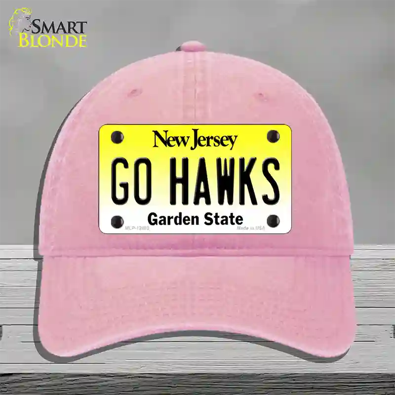 Go Hawks New Jersey Novelty License Plate Hat Unconstructed Cotton / Pink