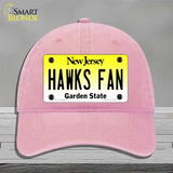 Hawks Fan New Jersey Novelty License Plate Hat Unconstructed Cotton / Pink