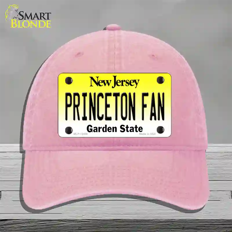 Princeton Fan Novelty License Plate Hat Unconstructed Cotton / Pink