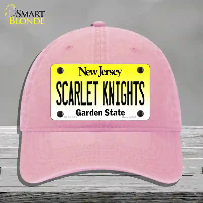 Scarlet Knights Novelty License Plate Hat Unconstructed Cotton / Pink