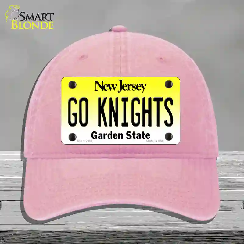 Go Knights New Jersey Novelty License Plate Hat Unconstructed Cotton / Pink