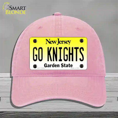 Go Knights New Jersey Novelty License Plate Hat Unconstructed Cotton / Pink