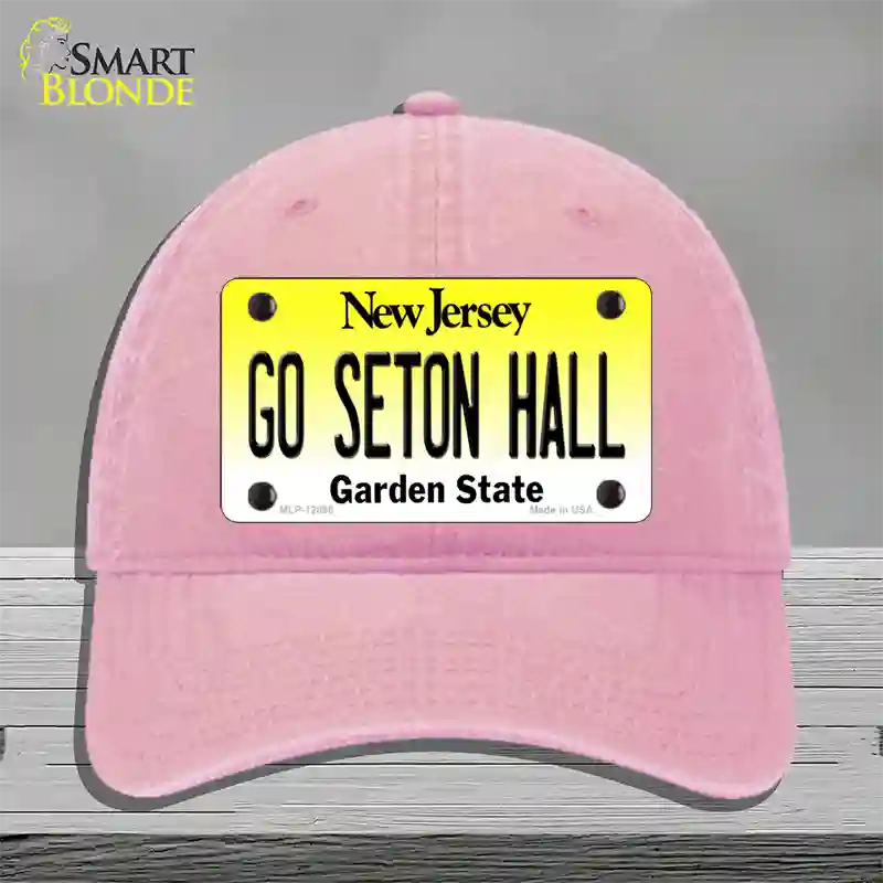 Go Seton Hall Novelty License Plate Hat Unconstructed Cotton / Pink