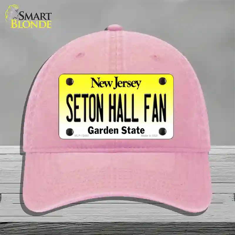 Seton Hall Fan Novelty License Plate Hat Unconstructed Cotton / Pink