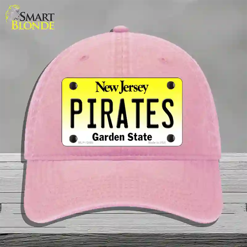 Pirates Novelty License Plate Hat Unconstructed Cotton / Pink