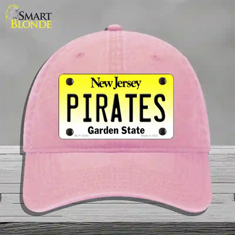 Pirates Novelty License Plate Hat Unconstructed Cotton / Pink