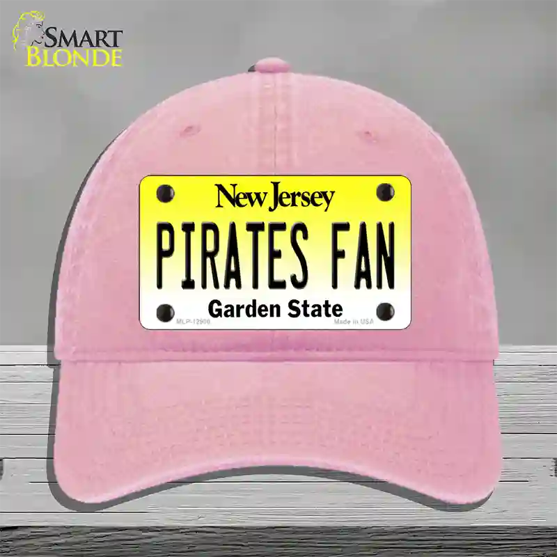 Pirates Fan Novelty License Plate Hat Unconstructed Cotton / Pink