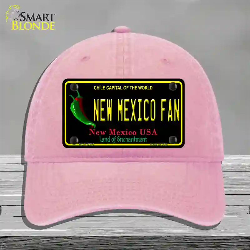 New Mexico Fan Novelty License Plate Hat Unconstructed Cotton / Pink