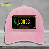 Lobos Novelty License Plate Hat Unconstructed Cotton / Pink