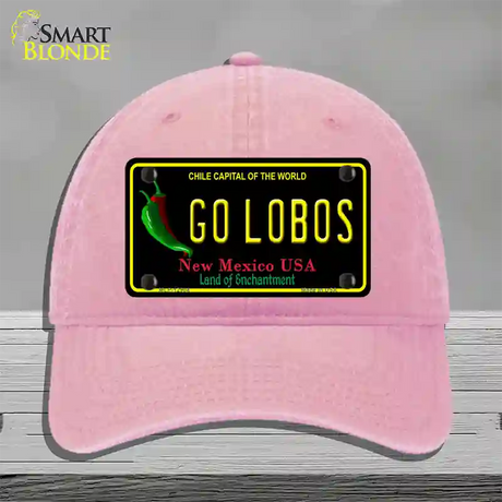 Go Lobos Novelty License Plate Hat Unconstructed Cotton / Pink