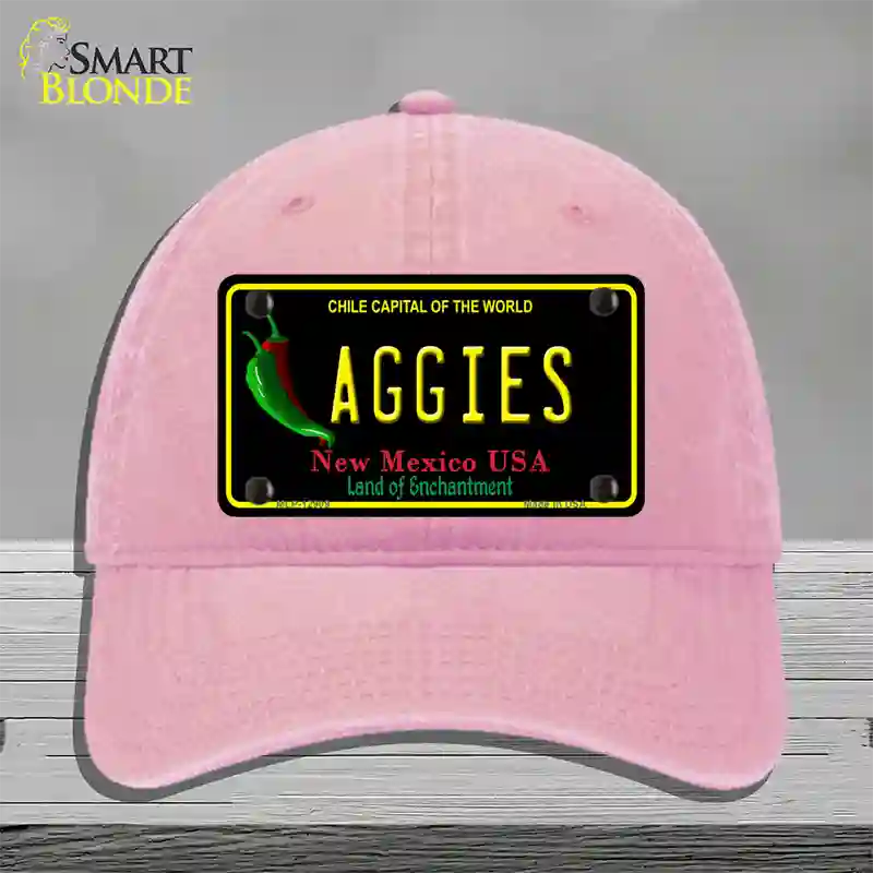 Aggies Novelty License Plate Hat Unconstructed Cotton / Pink